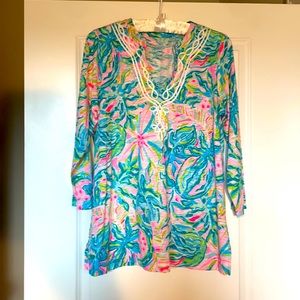 Lilly Pulitzer 3/4 Length Sleeve Tunic XL